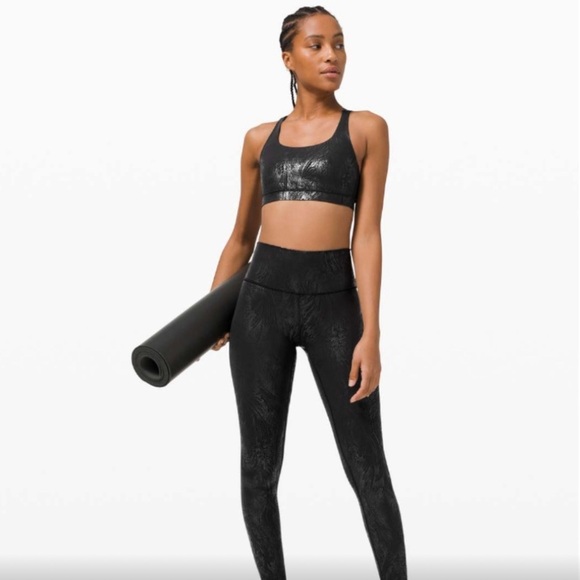 NWOT Lululemon SE Wunder Under High-Rise Tight 28" *Shine Acclimatize Black Foil - Picture 2 of 6